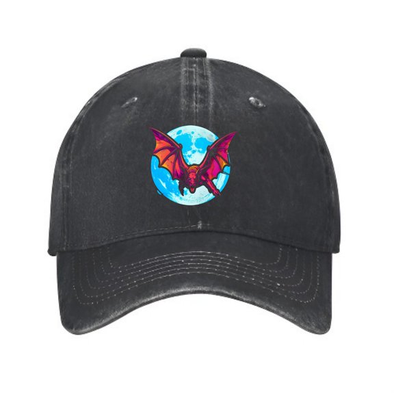LNFAUEAPRINT Flying Bat Baseball Cap, Washed Cotton Adjustable Dad Hat
