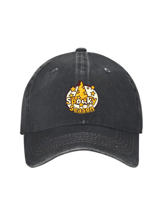 Fox Witch Hat Halloween Baseball Cap, Washed Cotton Dad Hat