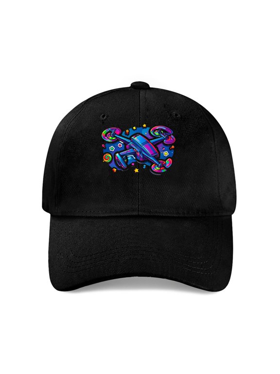 Futuristic Drone Baseball Cap, Cotton Twill Adjustable Dad Hat