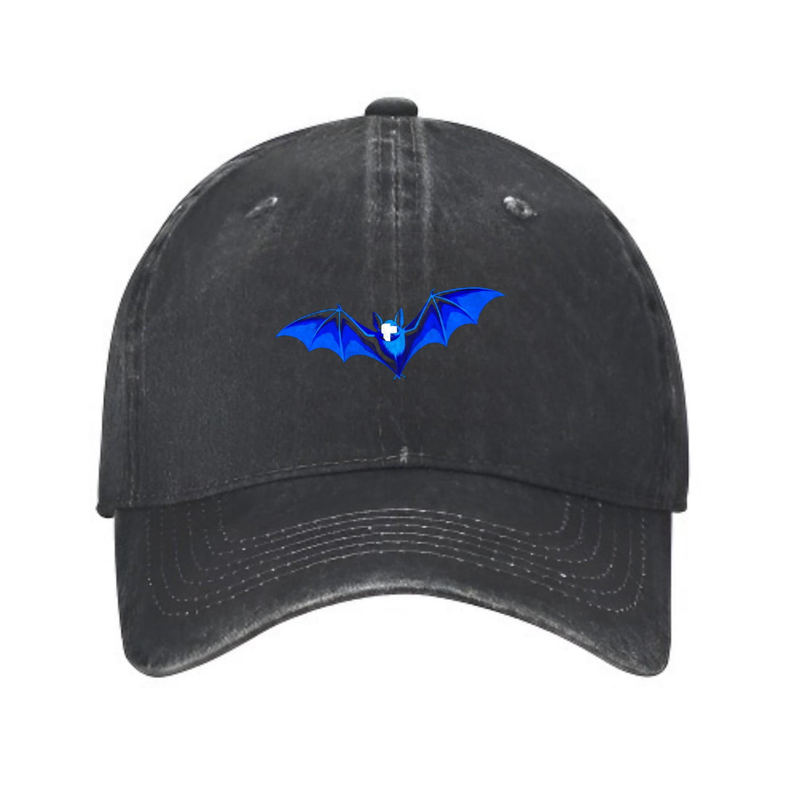 LNFAUEAPRINT Ghostly Blue Bat Halloween Baseball Cap, Washed Cotton Dad ...