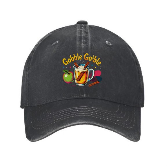 LNFAUEAPRINT Gobble Gobble Apple Cider Baseball Cap, Washed Cotton Dad Hat