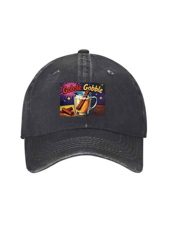 Gobble Gobble Festive Apple Baseball Cap, Adjustable Dad Hat