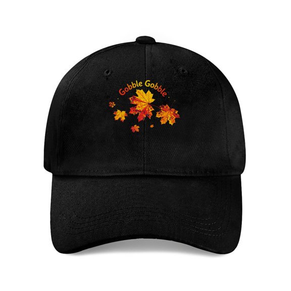 LNFAUEAPRINT Gobble Gobble Thanksgiving Baseball Cap, Cotton Twill Dad Hat