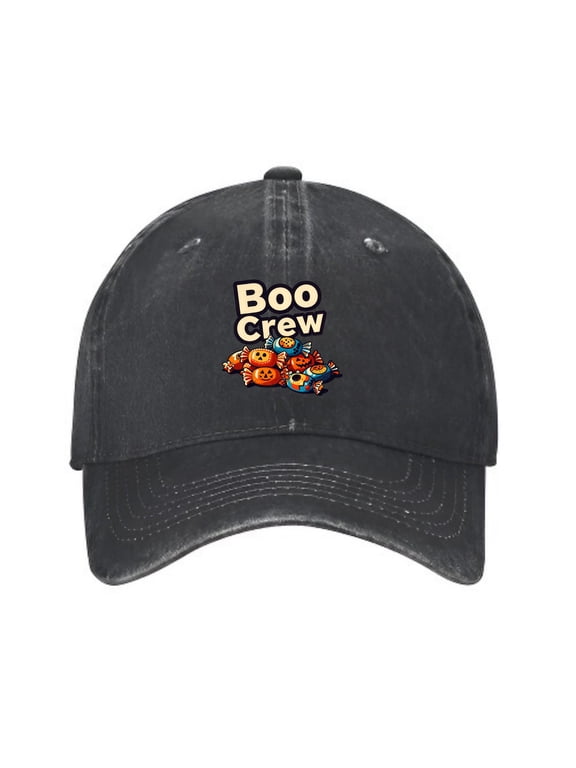 Boo Crew Halloween Baseball Cap, Washed Cotton Dad Hat