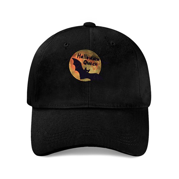 LNFAUEAPRINT Halloween Queen Bat Flying Baseball Cap, Cotton Twill Dad Hat