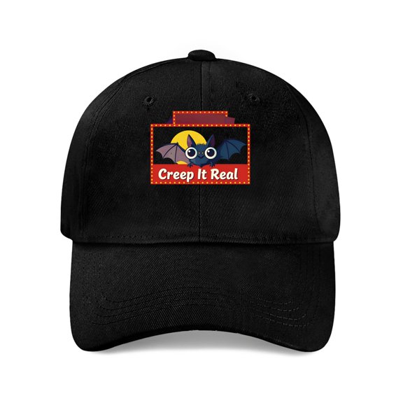 LNFAUEAPRINT Halloween Vampire Bat Baseball Cap, Cotton Twill Dad Hat