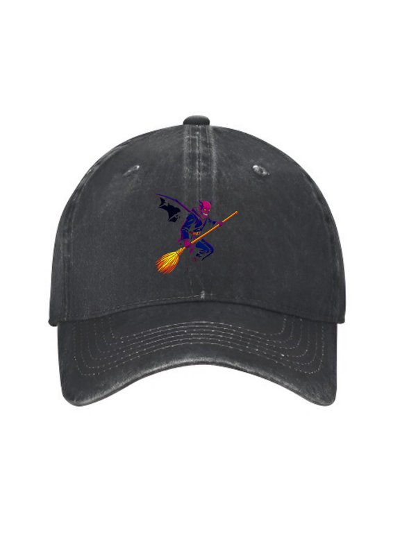 Halloween Vampire Flying Baseball Cap, Washed Cotton Dad Hat