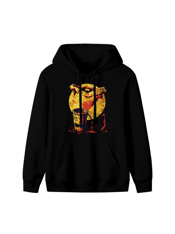 Harvest Tobacco Bag & Basket Graphic Hoodie, Black