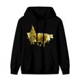 LNFAUEAPRINT Herding Elf with Cattle Christmas Graphic Hoodie, Black ...