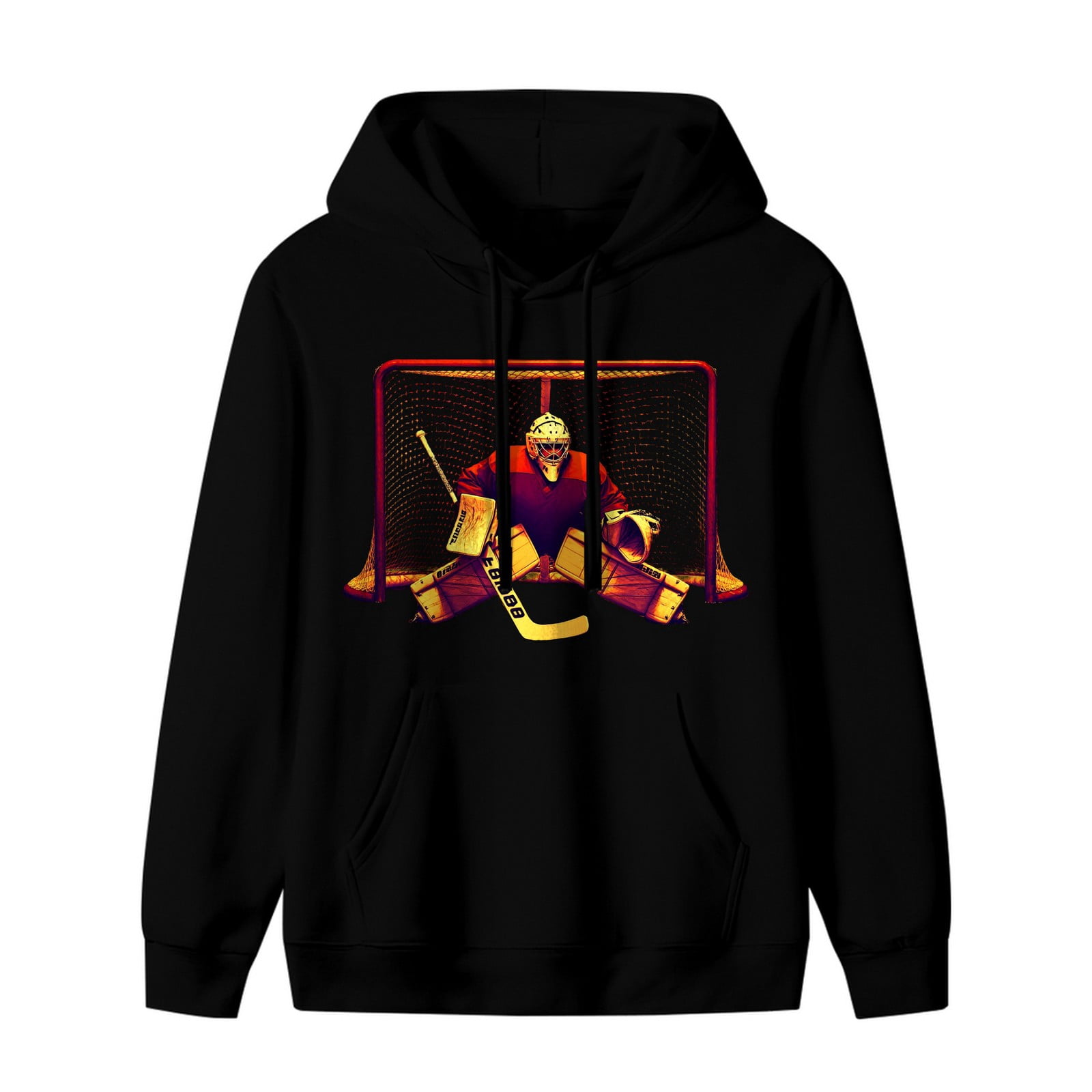 Store Sign Flashcard LNFAUEAPRINT Hockey Goalie Making Save - Bauer Graphic Hoodie, Black ...