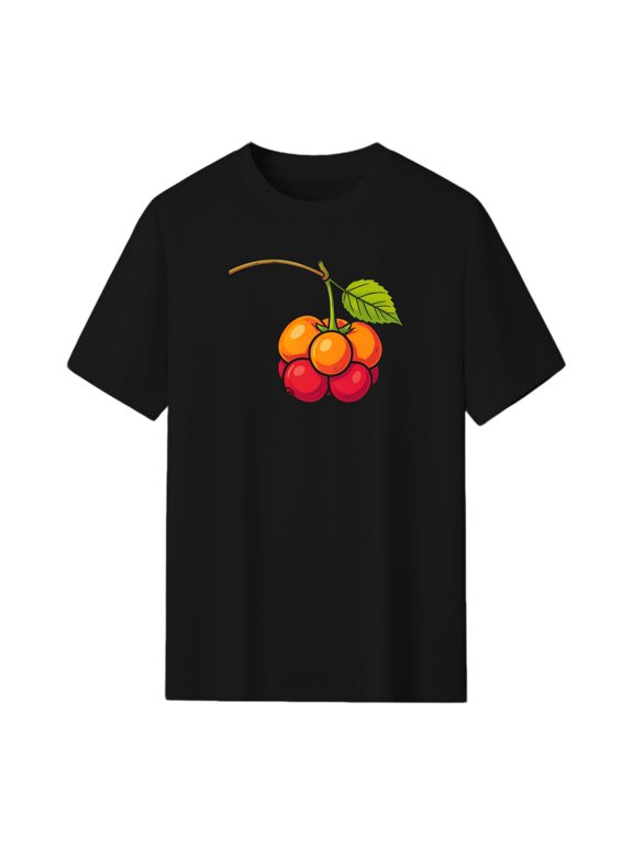 Holly Berries on a String Graphic Tee, Black Unisex T-Shirt
