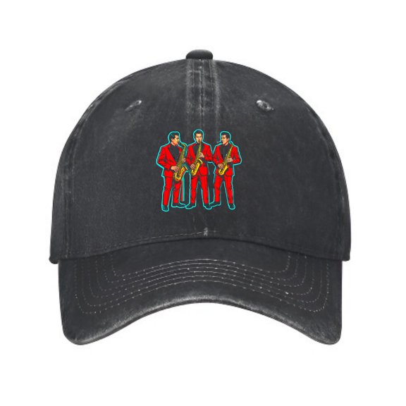 LNFAUEAPRINT Jazz Band Saxophone Players Baseball Cap, Adjustable Dad Hat