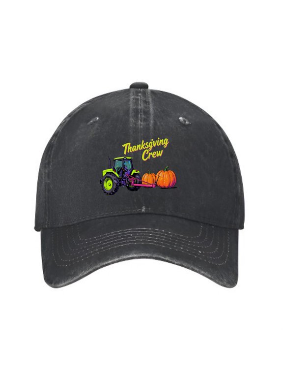 Neon Green Tractor Pulling Baseball Cap, Washed Cotton Dad Hat