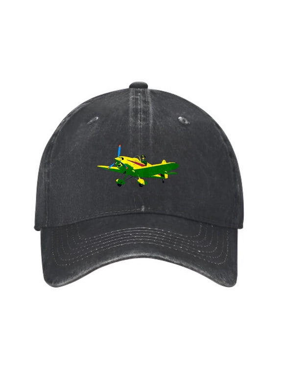 Pilot Flying Airplane Baseball Cap, Washed Cotton Dad Hat
