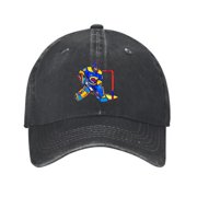 LNFAUEAPRINT Playful Ice Hockey Goalie Baseball Cap, Washed Cotton Dad Hat