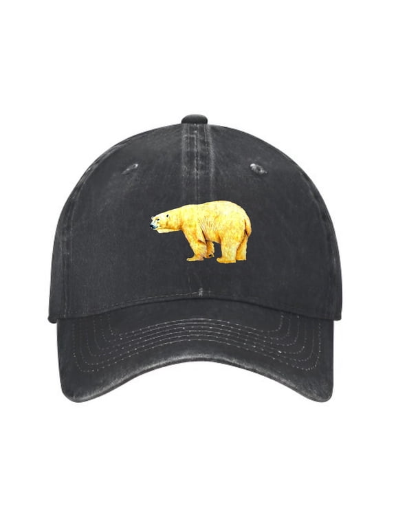 Polar Bear Christmas Tree Baseball Cap, Washed Cotton Dad Hat