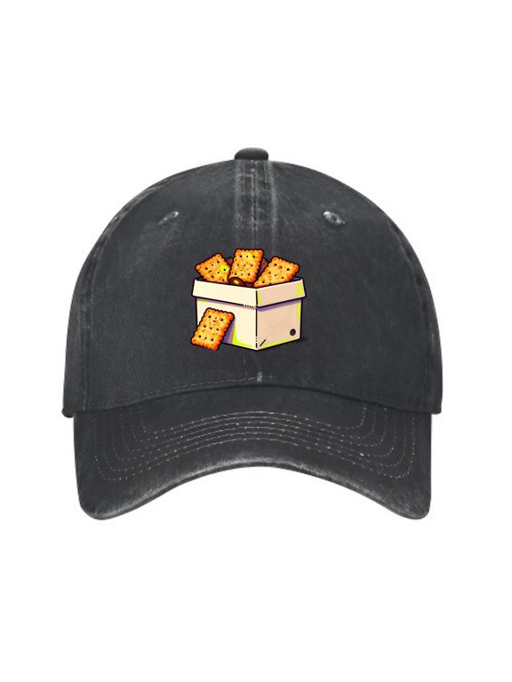 Cozy Crackers Box Baseball Cap, Washed Cotton Dad Hat