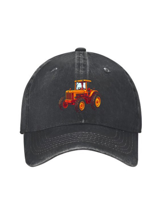 Tractor Baseball Cap, Washed Cotton Adjustable Dad Hat