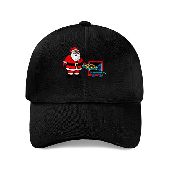LNFAUEAPRINT Santa Claus Baking Cookies Baseball Cap, Cotton Twill Dad Hat