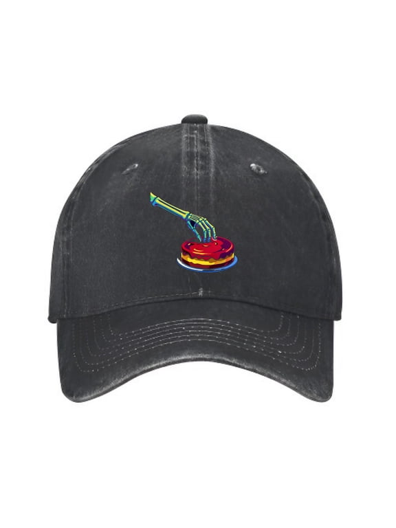 Skeleton Hand Reaching Baseball Cap, Washed Cotton Dad Hat