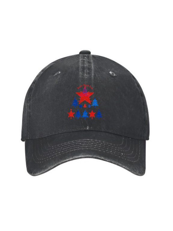 Snow Much Fun Christmas Tree Baseball Cap, Adjustable Dad Hat