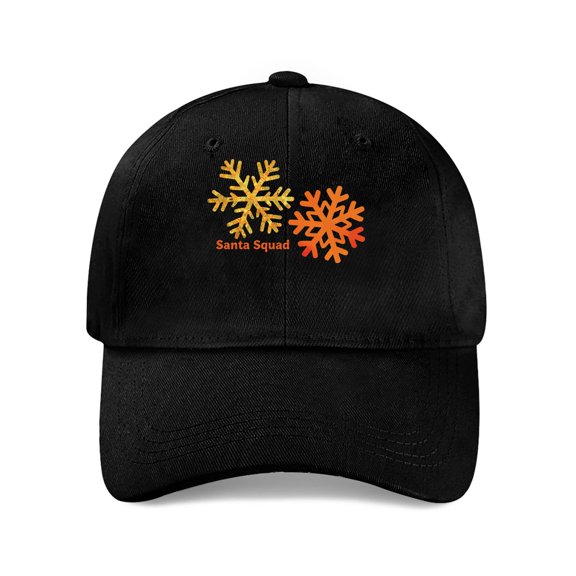 LNFAUEAPRINT Snowflake Mandala Santa Squad Baseball Cap, Adjustable Dad Hat