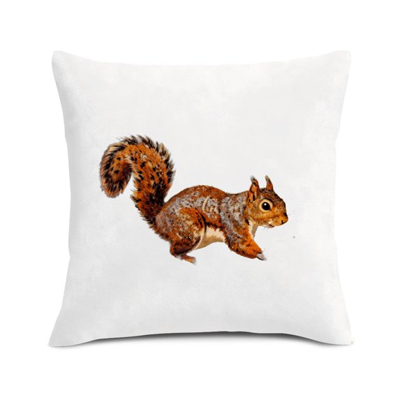 LNFAUEAPRINT Squirrel Scrambling Throw Pillow Covers 18x18 Inch, Set of 2