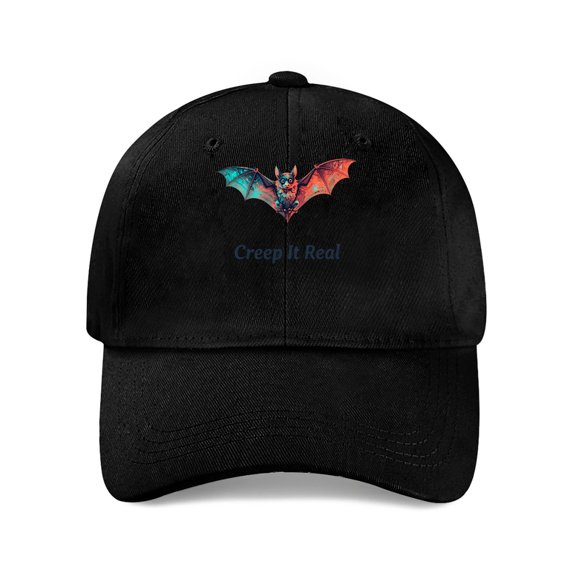 LNFAUEAPRINT Vampire Bat Creepy Halloween Baseball Cap, Adjustable Dad Hat