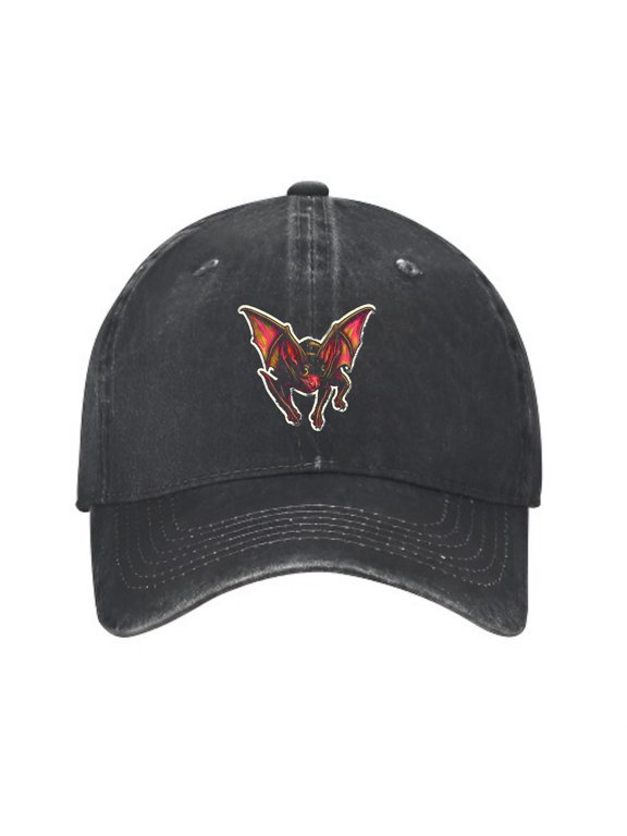 Vintage Vampire Bat Halloween Baseball Cap, Adjustable Dad Hat