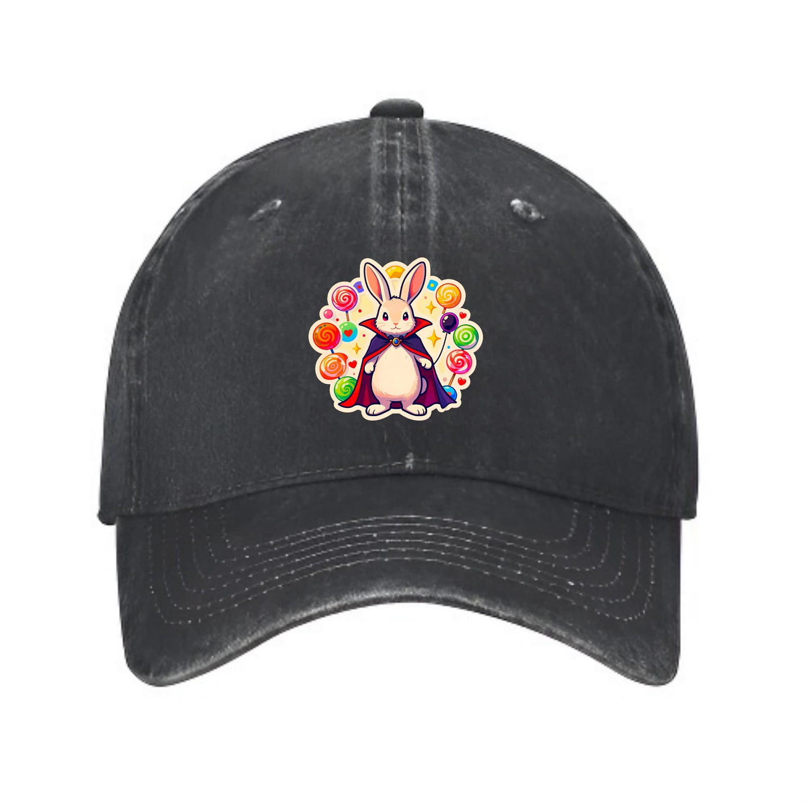 LNFAUEAPRINT Vampire Bunny Halloween Baseball Cap, Washed Cotton Dad ...