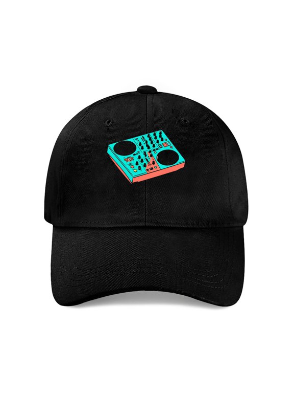 Vibrant DJ Mixer Baseball Cap, Cotton Twill Adjustable Dad Hat