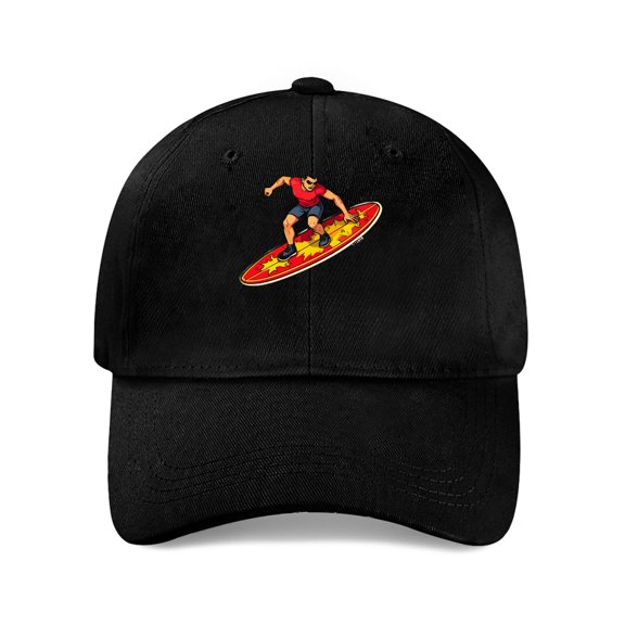 LNFAUEAPRINT Vibrant Flame Surfboard Baseball Cap, Cotton Twill Dad Hat