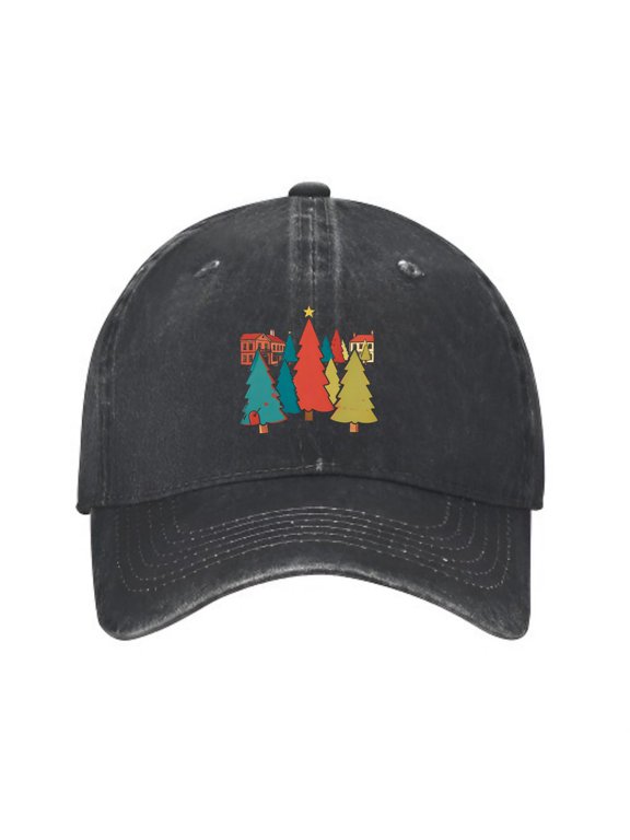 Christmas Tree Community Baseball Cap, Washed Cotton Dad Hat