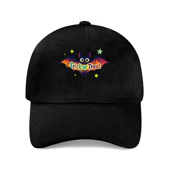 LNFAUEAPRINT Whimsical Vampire Bat Trick Baseball Cap, Cotton Twill Dad Hat