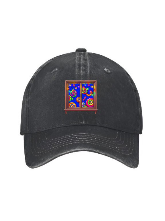 Window with Twinkling Lights Baseball Cap, Adjustable Dad Hat