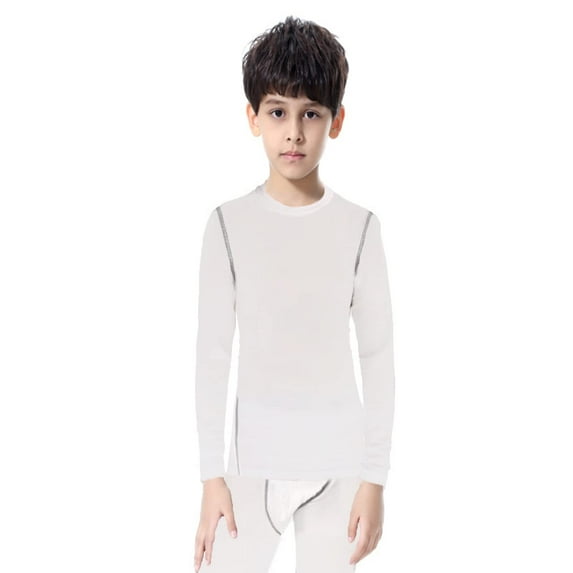 LNFINTDO 1 or 2 Pack Youth Boys Compression Shirt Athletic Long Sleeve Baseball Undershirt Soccer Sports Base Layer Top