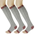 thumbnail image 1 of LNFINTDO 3 Pairs Zipper Compression Socks Women Support Stockings with Open Toe Toeless, 1 of 5