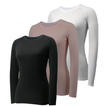 LNFINTDO Womens Compression Shirts Long Sleeve Quick Dry Running Athletic Shirts Tops Workout Gym T-shirts