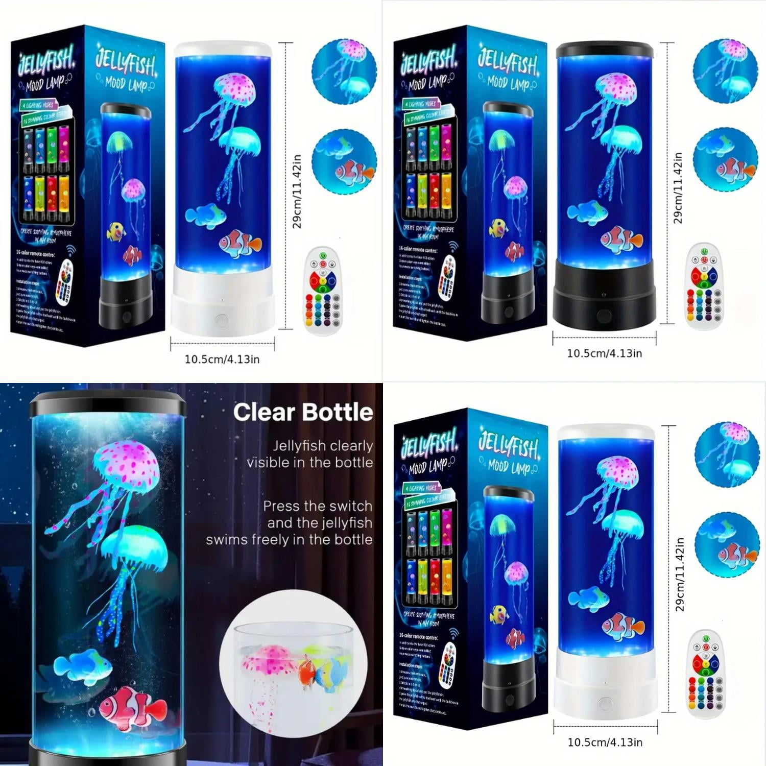 LNGHEJZ Trend Jellyfish Tank Table Lamp LED Fantasy Jellyfish Lava Lamp ...
