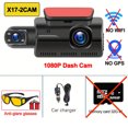 LNGKAI 3Lens WIFI Video Recorder GPS Cam for Cars 2K Car Dvr Rear View