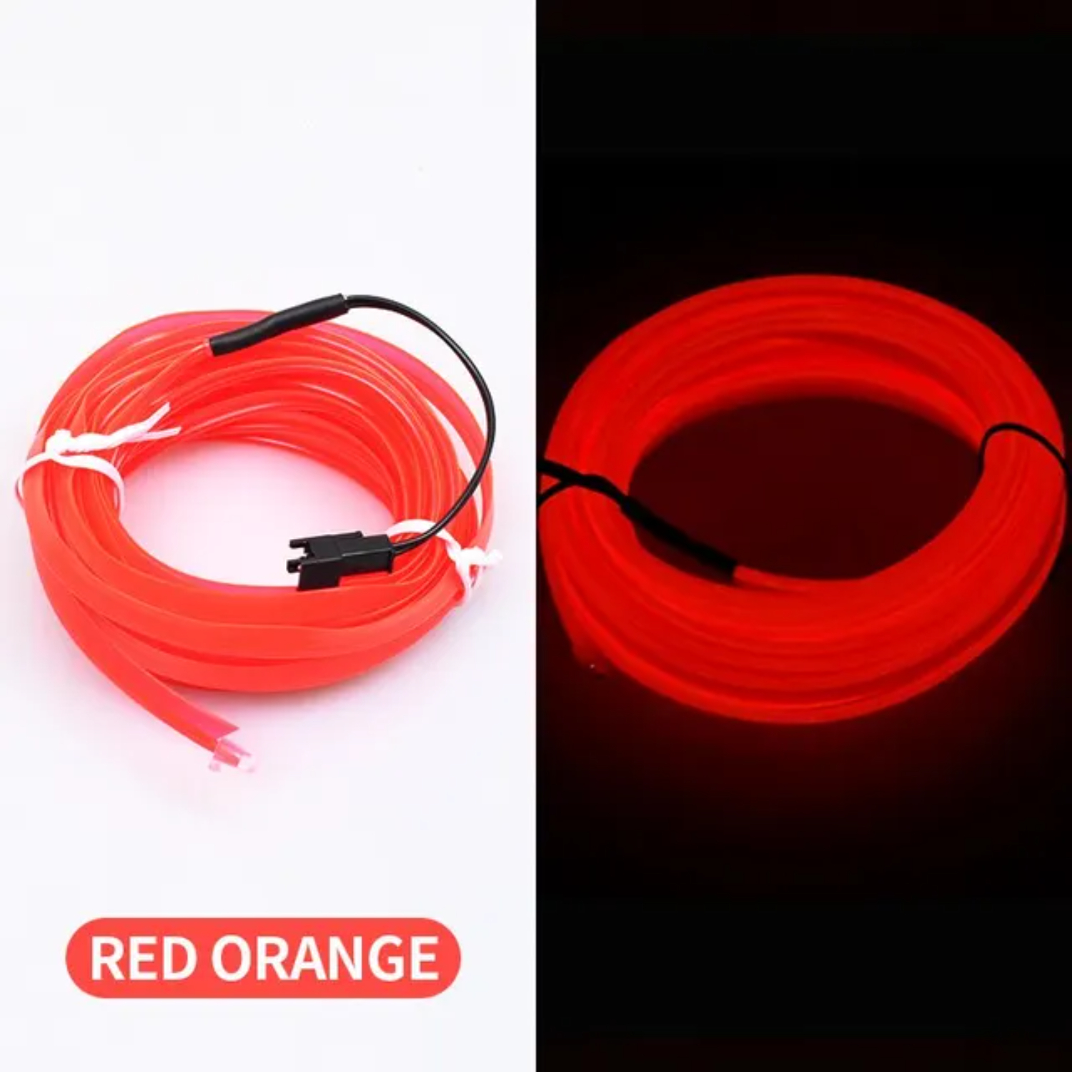 LNGKAI 3M Bright and Flexible Car Interior Neon Strip Lamp DIY USB