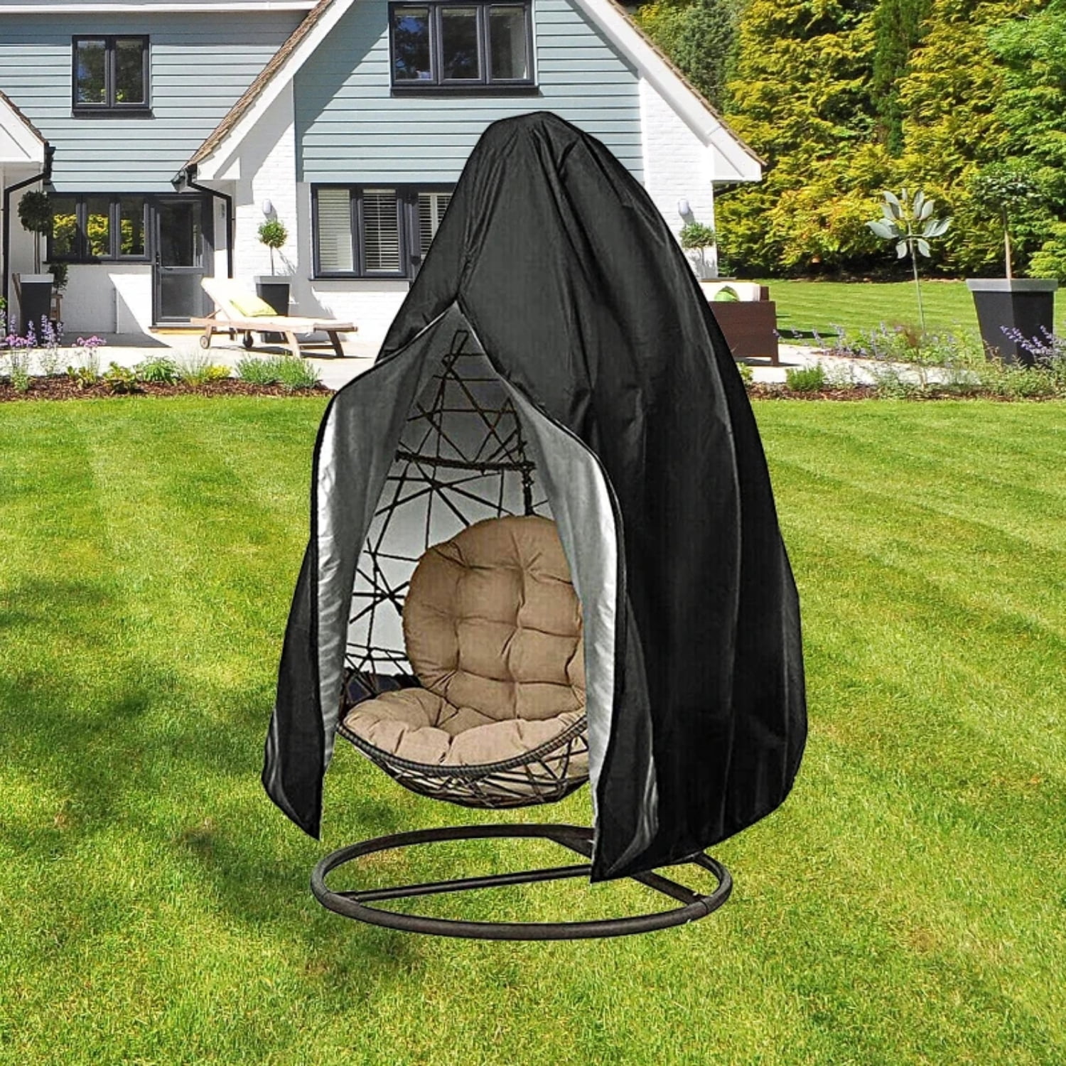 LNGKAI HighQuality Stylish and Durable Zippered Patio Egg Chair Covers