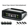 LNGKAI Solar Wireless Tire Pressure Monitor System with 4 Sensors Alarm