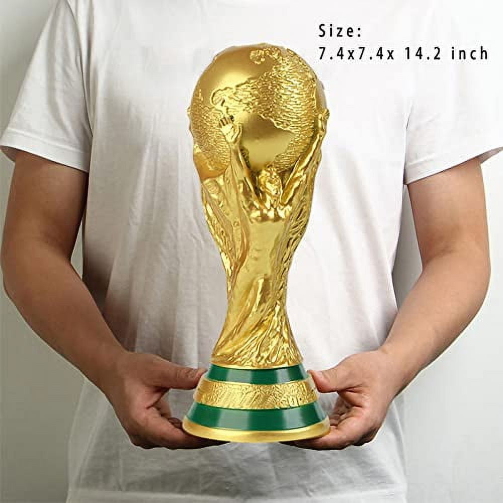LNGODEHO 2022 World Cup Replica Trophy in Display Case, Resin Sculpture