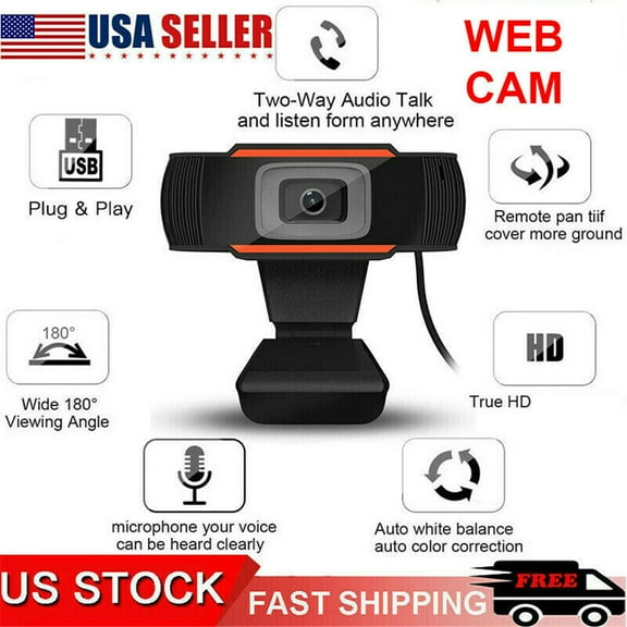 LNGOOR 1080P HD Webcam Auto Focusing Web Camera Cam W/ Microphone for PC Laptop Desktop Video Call Conferencing
