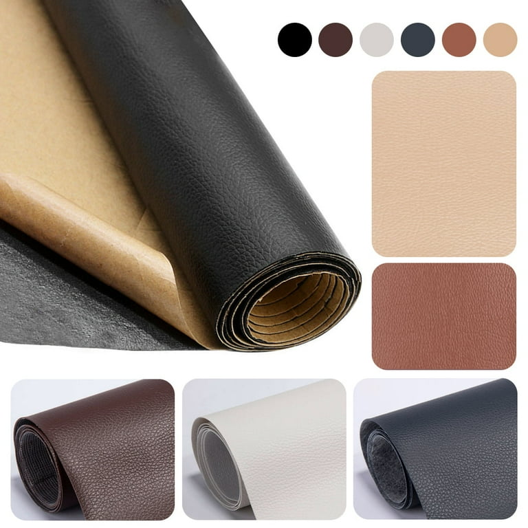 LNGOOR 19.7 x 54 Leather Repair Tape Self-Adhesive Leather Repair Patch  for Sofas Car Seats Handbags Furniture Drivers Seat (Khaki)