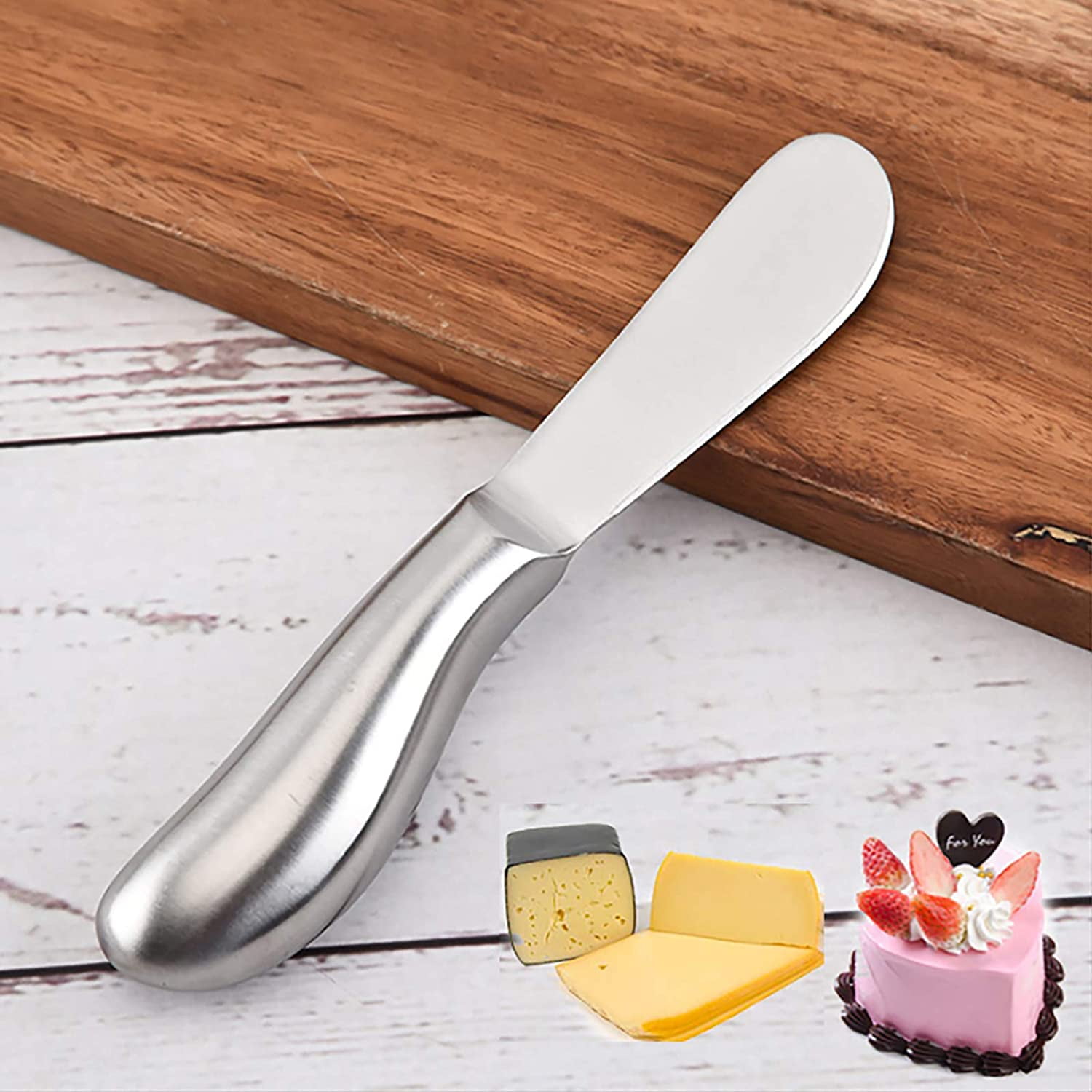 LNGOOR 1PCS Cheese and Butter Spreader Knives,Stainless Steel