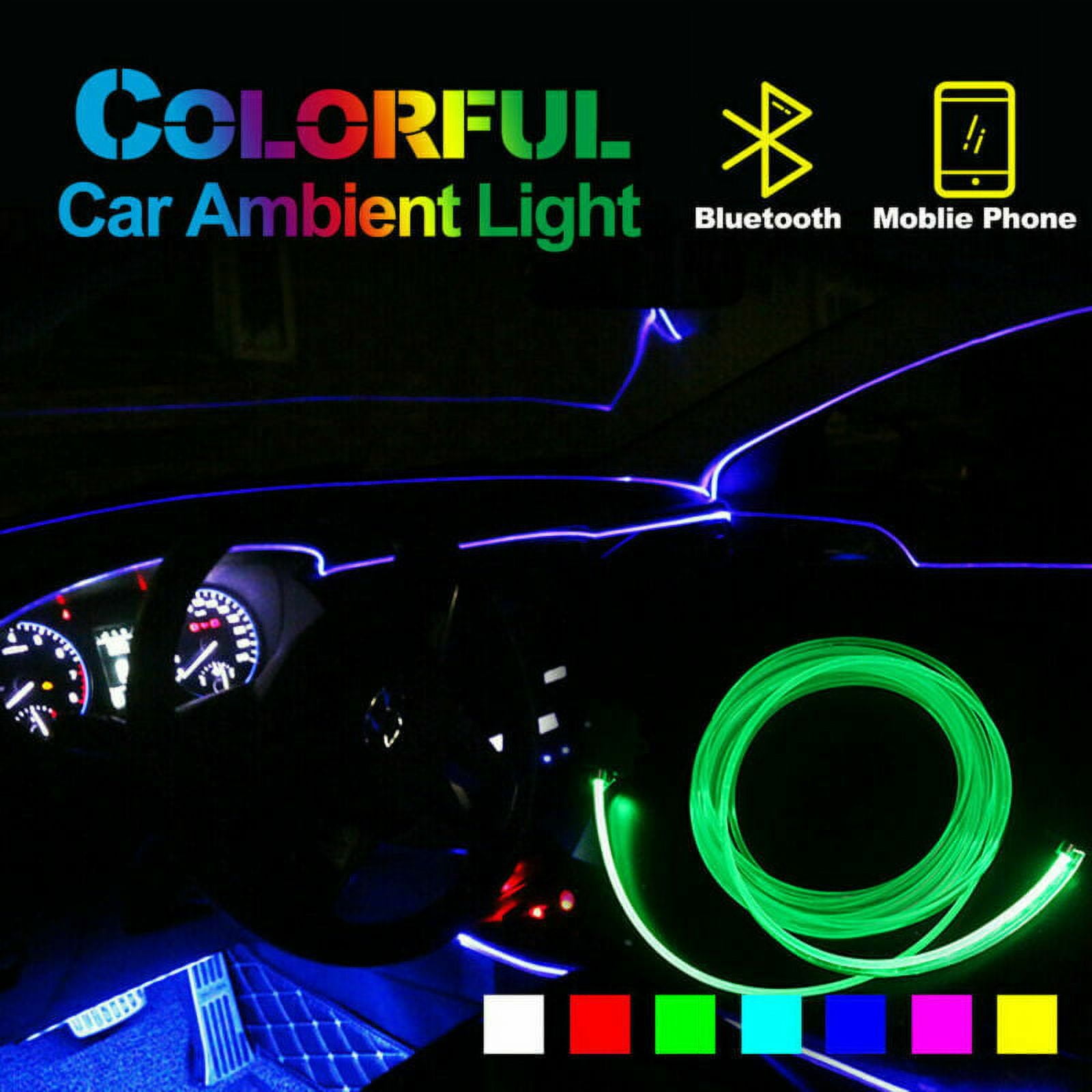 4M Red LED Car Interior Ambient Lights Atmosphere Optical Fiber Light Strip  Trim