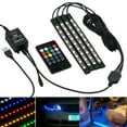 thumbnail image 1 of LNGOOR 4PCS Car USB RGB 36 LED Strip Lights Interior Atmosphere Neon Lamp + IR Remote, 1 of 6