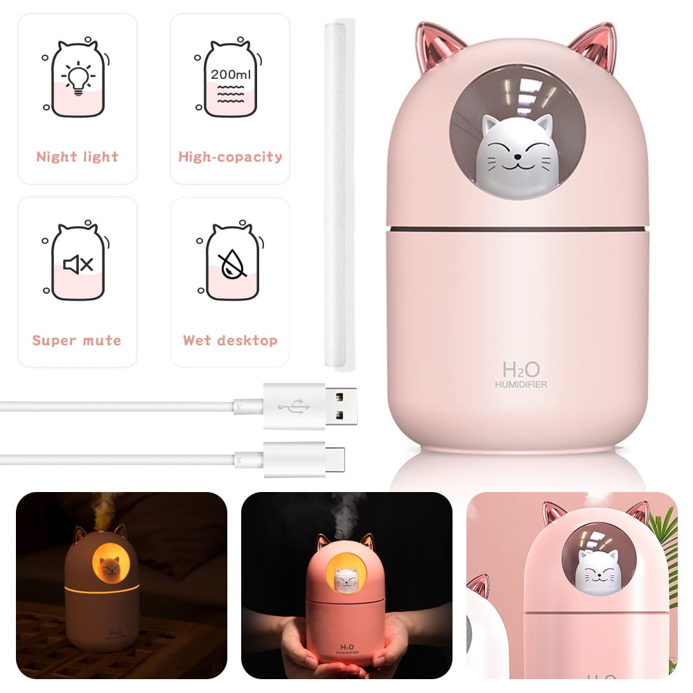 LNGOOR The Bedroom Humidifier Is Suitable For Baby Ultrasonic Cold Mist Humidifiers For Small Rooms The Portable Humidification Unit Is Perfect For Office High And Low Fog Pink